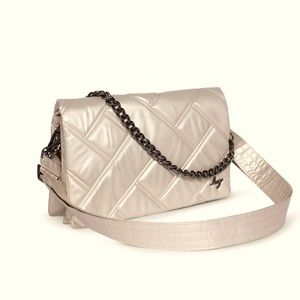 Lug Huddle Shoulder Bag Metallic Champagne NWT